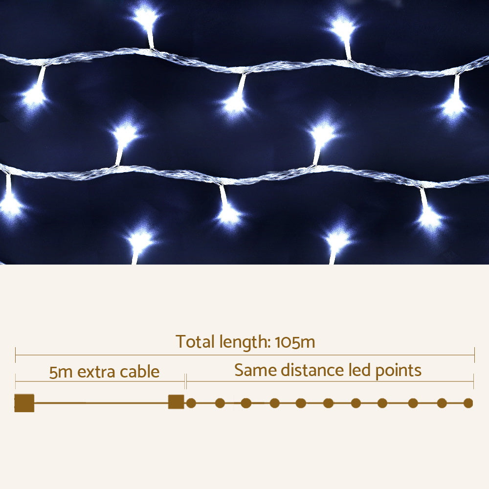 100m Christmas LED String - White Lights 500 Bulbs – Christabelle